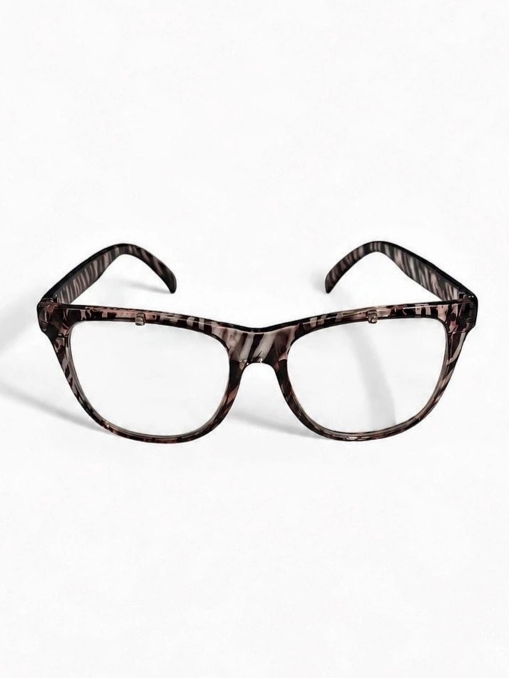 Non Prescription Brown & Black Animal Print Glasses